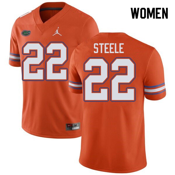 Jordan Brand Women #22 Chris Steele Florida Gators College Football Jerseys Orange